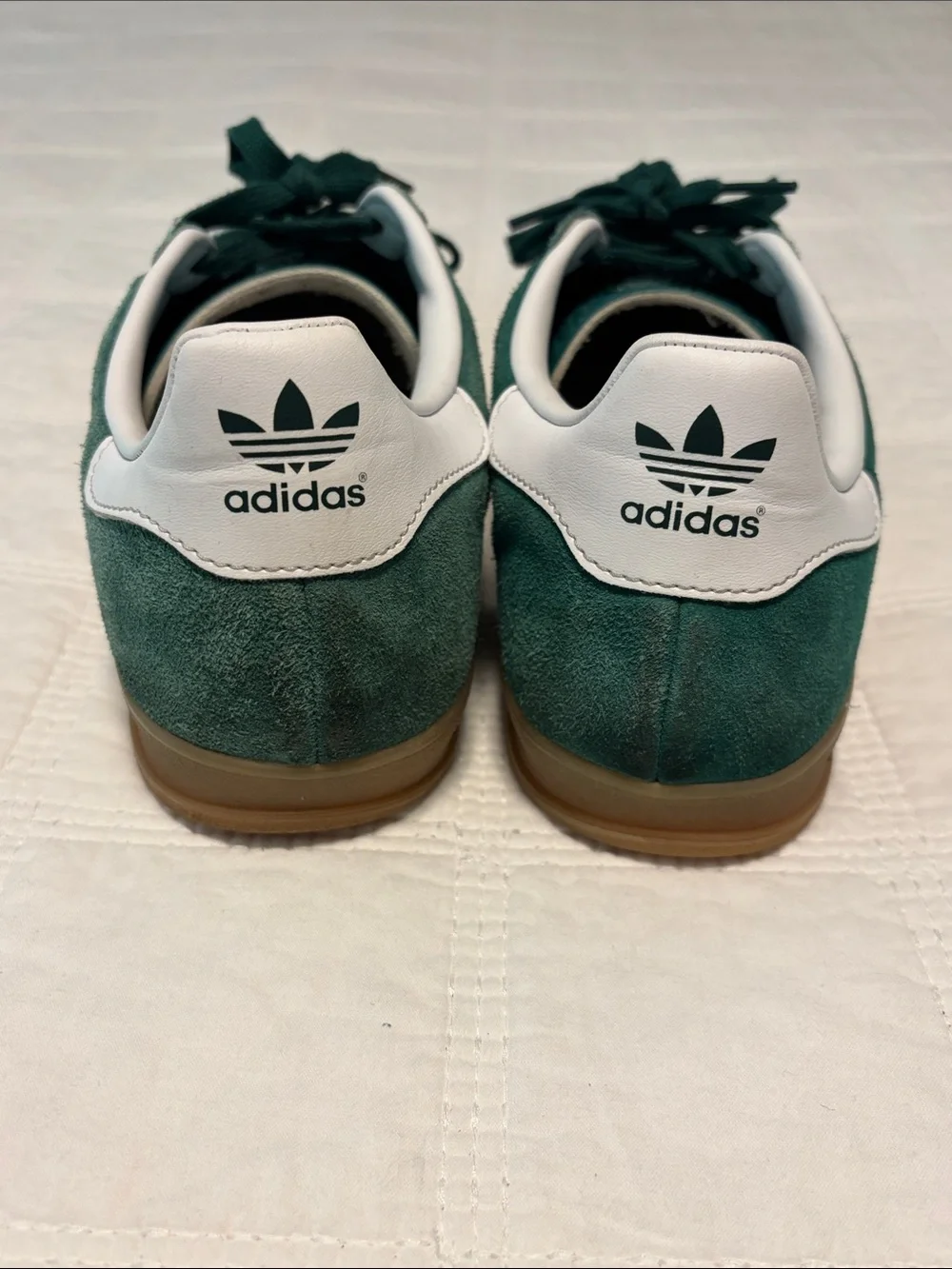 adidas Green Suede Men's Sneakers with White Stripes